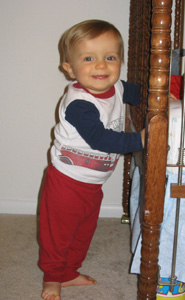 John, in loungewear, pre-bed.