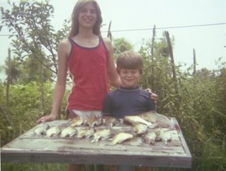 Harold and Julie, late nineteen-seventies, in the back yard at White Street